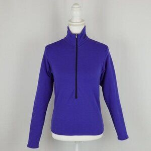 Lowe Alpine Women's Small Purple PolarTec Fleece 1/2 Zip Activewear Pullover